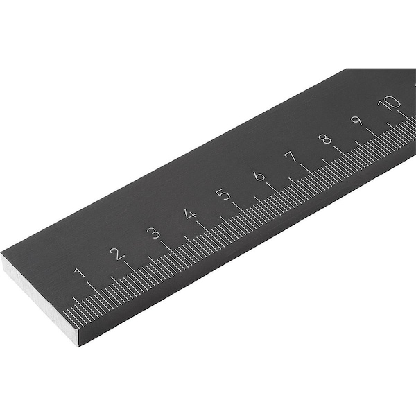 Scale Self Adhesive, Horizontal L=1000 30X6, T=1 Mm, Aluminum Blk , Zero Left, Scale Bottom